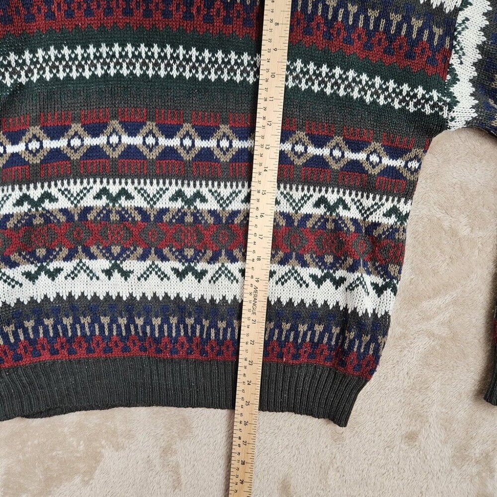 Great Canadian Rugged Wear Pattern Knit Sweater Women's Size L Long Sleeve - Picture 7 of 10